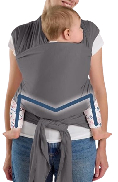 Laleni Tragetuch – Frau trägt Neugeborenes im Tuch